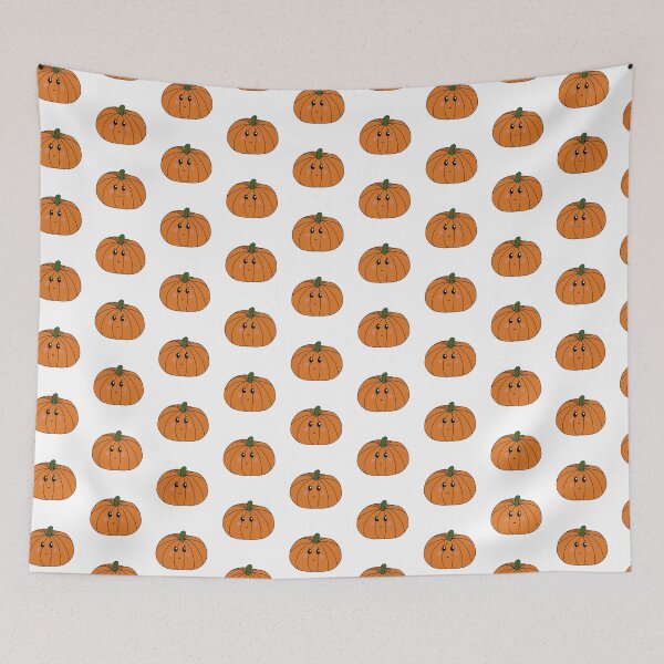 Item preview, Cute Blushing Pumpkin Pattern designed and sold by DeliliahDoodles.
