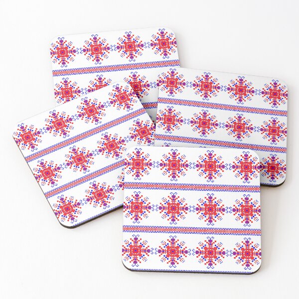 Item preview, Cross-stitch embroidered folk   border designed and sold by Aenota.