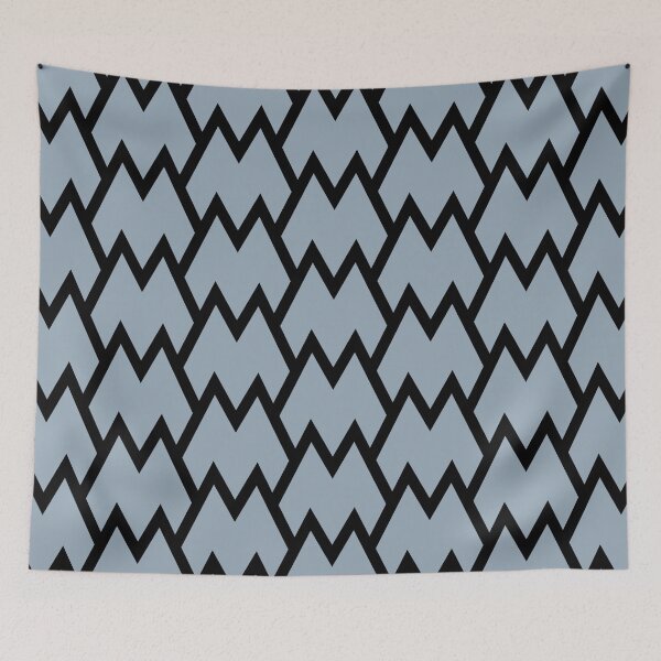 Item preview, Black and Blue Tessellation Line Pattern 18 Pairs 2022 Popular Color Sherwin Williams Aleutian SW 6241 designed and sold by ColorOfTheYears.