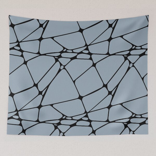 Item preview, Black and Blue Abstract Mosaic Pattern 1 Pairs 2022 Popular Color Sherwin Williams Aleutian SW 6241 designed and sold by ColorOfTheYears.