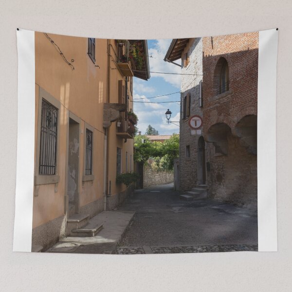 Item preview, North Italy Life in the center of the lombard medieval city. Walking through narrow streets and walls. Sunny summer day. (vertical) designed and sold by Maurizio Fabbroni.