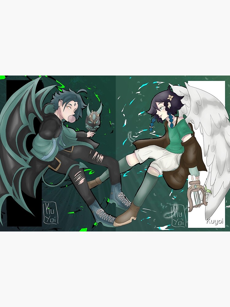 Genshin Impact Xiao X Venti Poster For Sale By Kuyoi Redbubble