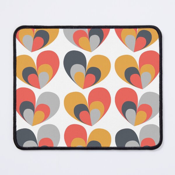 Item preview, Retro Hearts, Mid Century Graphic Pattern designed and sold by D-Spot Shop.