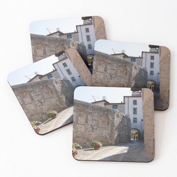 Item preview, North Italy Life in the center of the lombard medieval city. Walking through narrow streets and walls. Sunny summer day. (vertical) designed and sold by Maurizio Fabbroni.