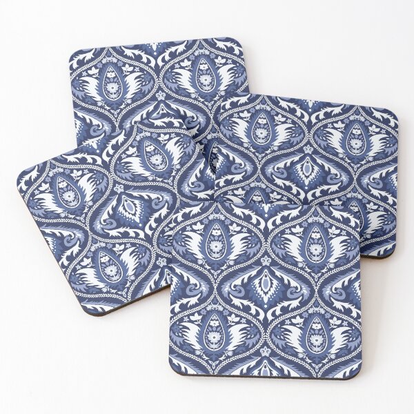 Item preview, intertwined tendrils in blue and white designed and sold by colorofmagic.