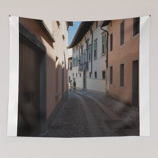 Item preview, North Italy Life in the center of the lombard medieval city. Walking through narrow streets and walls. Sunny summer day. (vertical) designed and sold by Maurizio Fabbroni.