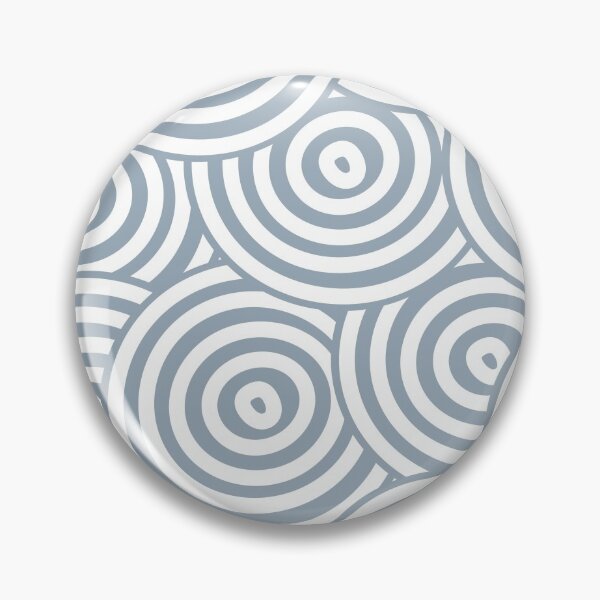 Item preview, Blue and White Hypnotic Circle Pattern Pairs 2022 Popular Color Sherwin Williams Aleutian SW 6241 designed and sold by ColorOfTheYears.