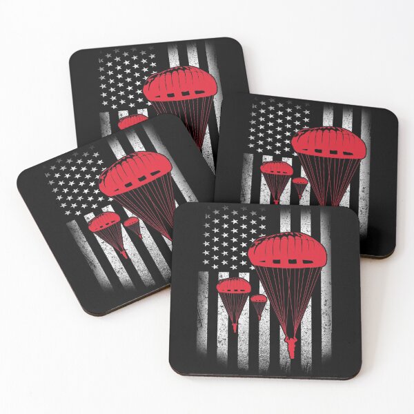 Item preview, Retro Vintage Paratrooper Airborne Division American Flag  designed and sold by Space Art.