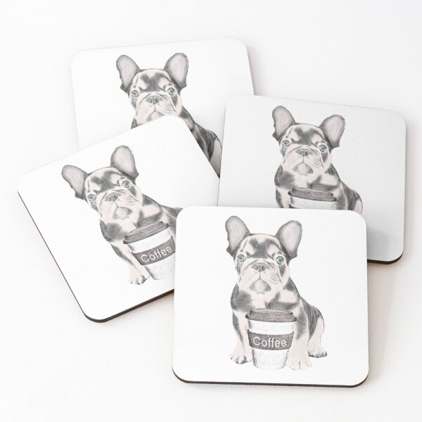 Item preview, French Bulldog With Coffee Cup designed and sold by NikkiBear67.