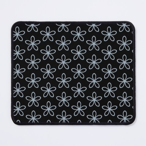 Item preview, Black and Blue Minimal Flower Pattern Pairs 2022 Popular Color Sherwin Williams Aleutian SW 6241 designed and sold by ColorOfTheYears.