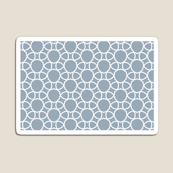 Item preview, Blue and White Minimal Petal Shape Tile Pattern Pairs 2022 Popular Color Sherwin Williams Aleutian SW 6241 designed and sold by ColorOfTheYears.