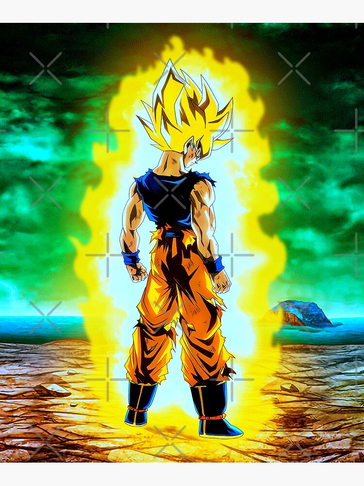 Goku SSJ on Namek / DBZ Mounted Print for Sale by Anime and More