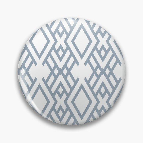 Item preview, Blue and White Ornamental Striped Art Deco Pattern Pairs 2022 Popular Color Sherwin Williams Aleutian SW 6241 designed and sold by ColorOfTheYears.