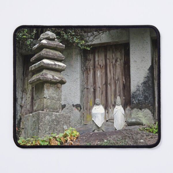 Item preview, White bibs on Jizo statues at a monestary in Japan designed and sold by cuisinecat2.