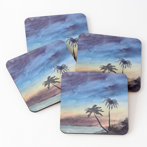 Item preview, Two palms after sunset designed and sold by DaryaGeft.