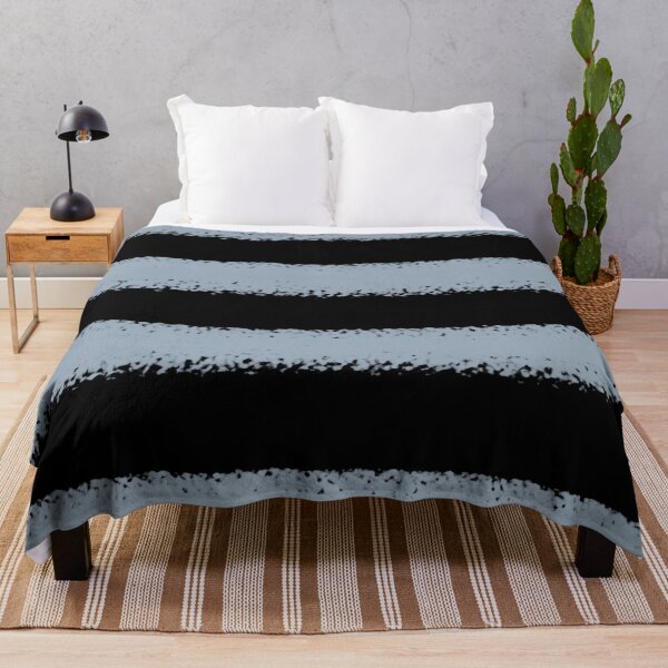 Item preview, Black and Blue Horizontal Stripe Pattern Pairs 2022 Popular Color Sherwin Williams Aleutian SW 6241 designed and sold by ColorOfTheYears.