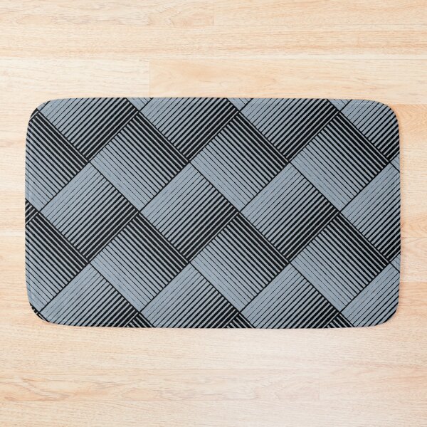 Item preview, Black and Blue Square Mosaic Stripe Pattern Pairs 2022 Popular Color Sherwin Williams Aleutian SW 6241 designed and sold by ColorOfTheYears.