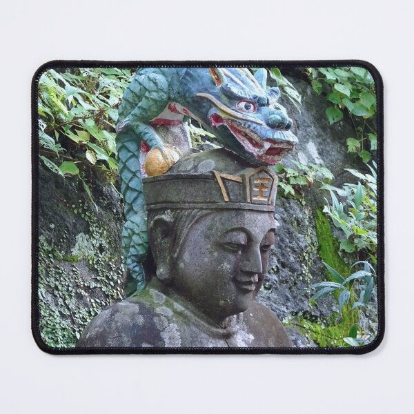Item preview, King with a dragon on his head outside a shrine in Nagasaki designed and sold by cuisinecat2.