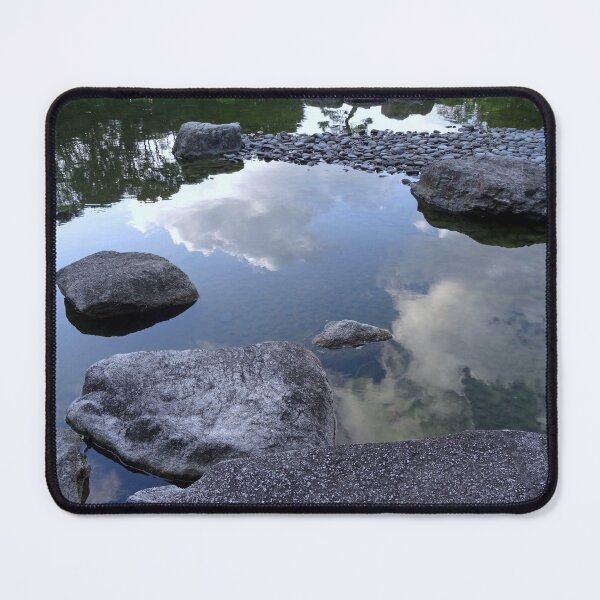 Item preview, Clouds reflected in the lake of a Japanese garden designed and sold by cuisinecat2.