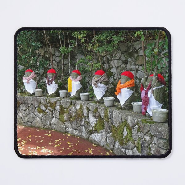 Item preview, Jizo statues with offering bowls in Japan designed and sold by cuisinecat2.