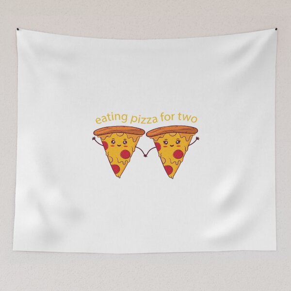 Item preview, eating pizza for two t-shirts- pizza t-shirts -lover pizza t-shirts designed and sold by zed25designer.
