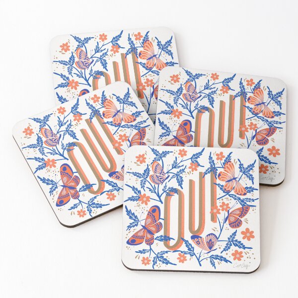 Item preview, Oui Butterflies – Red & Blue designed and sold by Cat Coquillette.