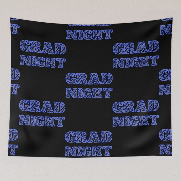 Item preview, Graduation Night Celebration Scribble Font Blue designed and sold by Vibbin4Life33.