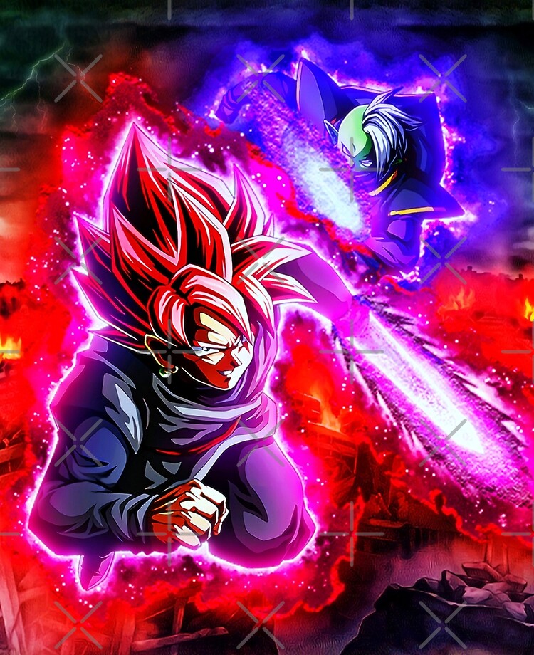 Goku Black SSJR and Zamasu From Dragon Ball Super