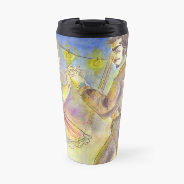 Watercolor illustration "Zu zweit im Lichtertanz" Travel Coffee Mug