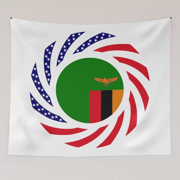 Item preview, Zambian American Multinational Patriot Flag Series designed and sold by Carbon-Fibre Media.