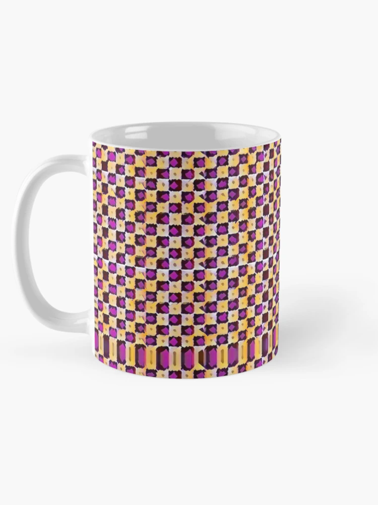 Thumbnail 5 of 6, Coffee Mug, Checkerboard Raspberry designed and sold by Kawaii85.