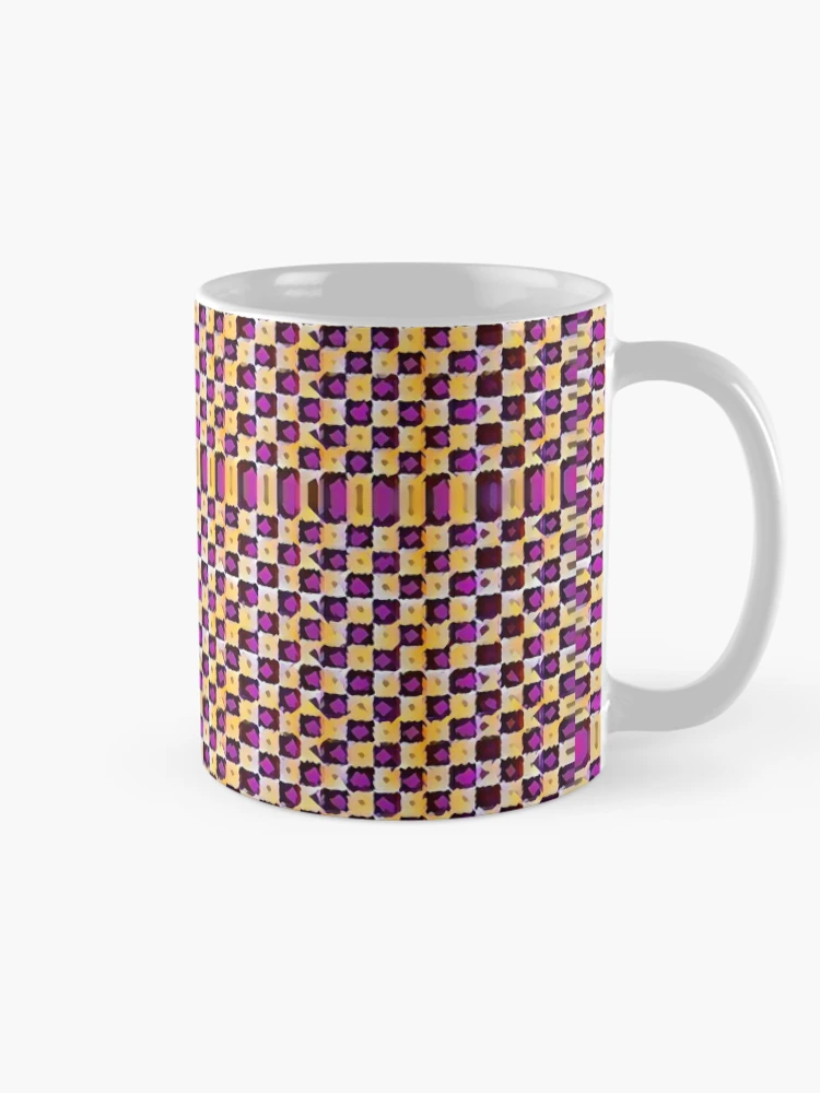 Thumbnail 3 of 6, Coffee Mug, Checkerboard Raspberry designed and sold by Kawaii85.