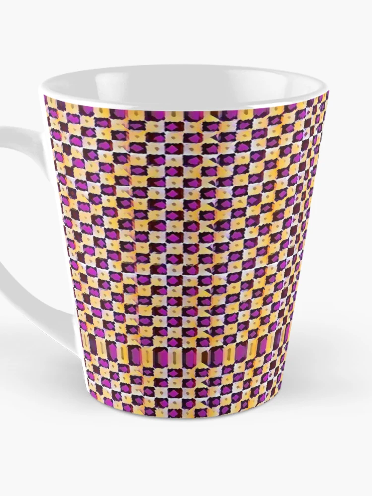 Thumbnail 3 of 4, Coffee Mug, Checkerboard Raspberry designed and sold by Kawaii85.