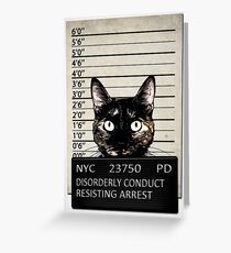 Kitty Mugshot Greeting Card