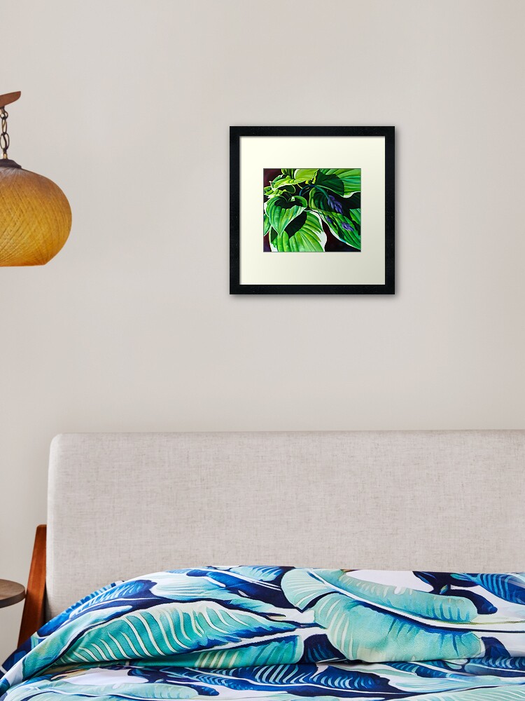 Thumbnail 2 of 7, Framed Art Print, "Has Visto La Hosta" - green hosta leaves designed and sold by jknowles.