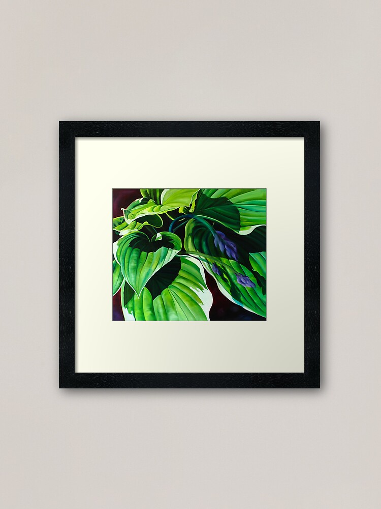 Thumbnail 1 of 7, Framed Art Print, "Has Visto La Hosta" - green hosta leaves designed and sold by jknowles.