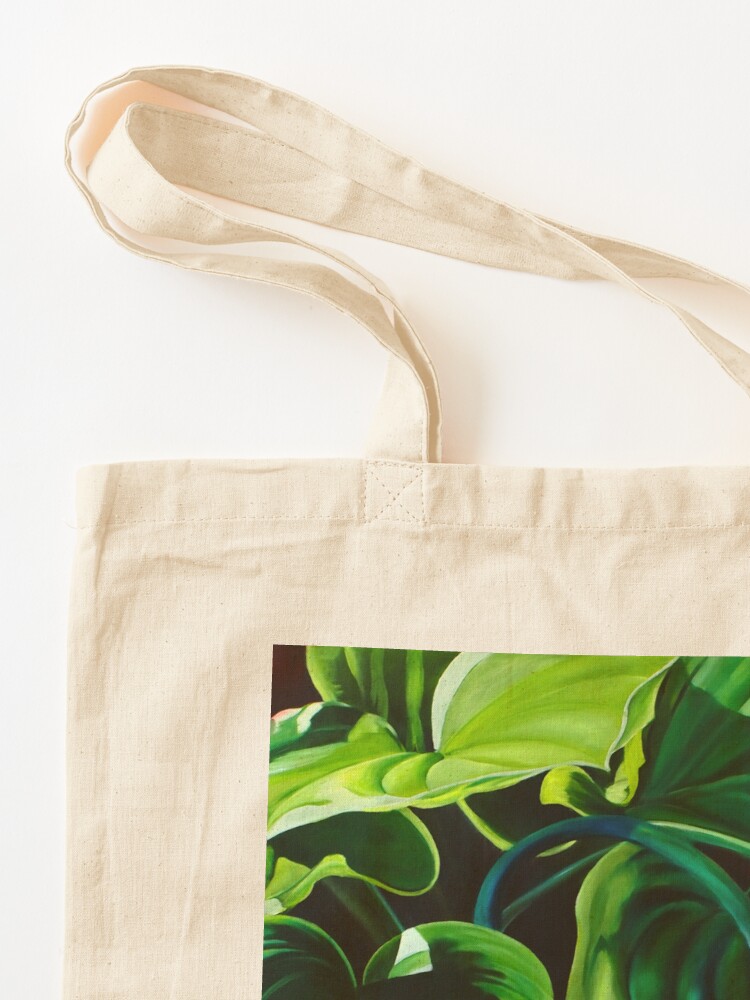 Thumbnail 3 of 5, Tote Bag, "Has Visto La Hosta" - green hosta leaves designed and sold by jknowles.