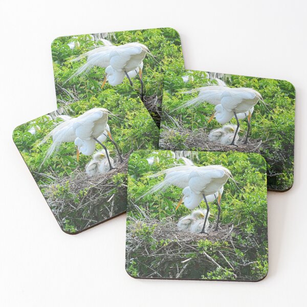 Item preview, Great Egret And Babies Vertical designed and sold by LisaWootenPhoto.