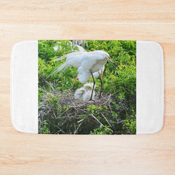 Item preview, Great Egret And Babies Vertical designed and sold by LisaWootenPhoto.