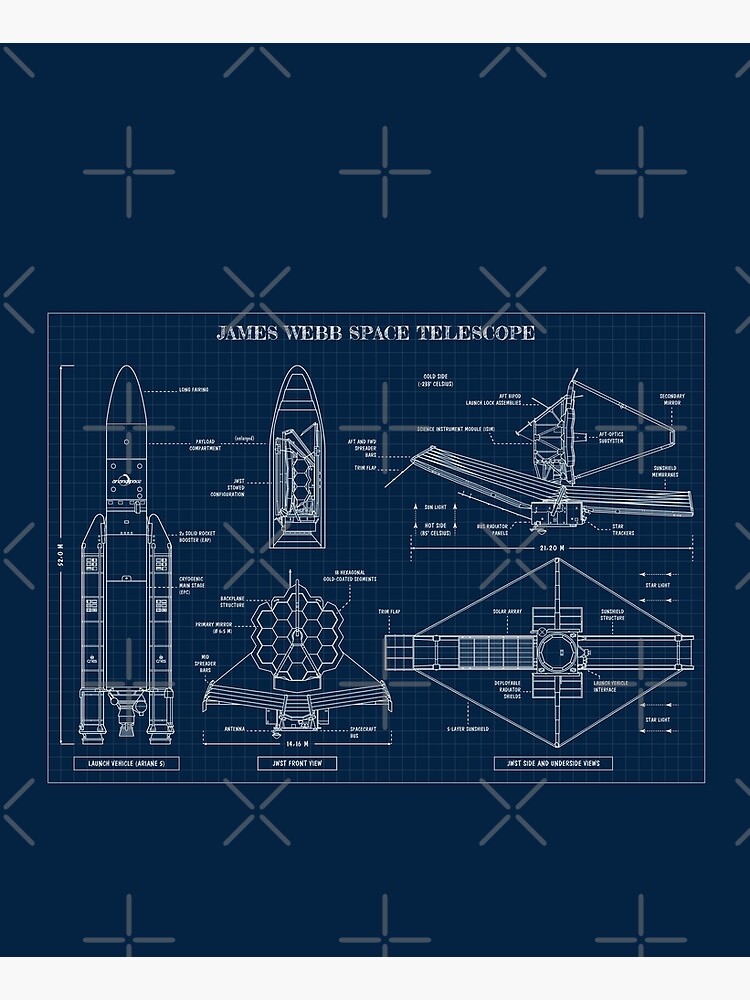 James Webb Space Telescope (Navy Blueprint) by BGALAXY