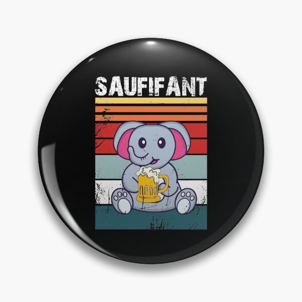 Item preview, Saufifant drinking beer alcohol funny party elephant celebration gift idea designed and sold by Alia König.