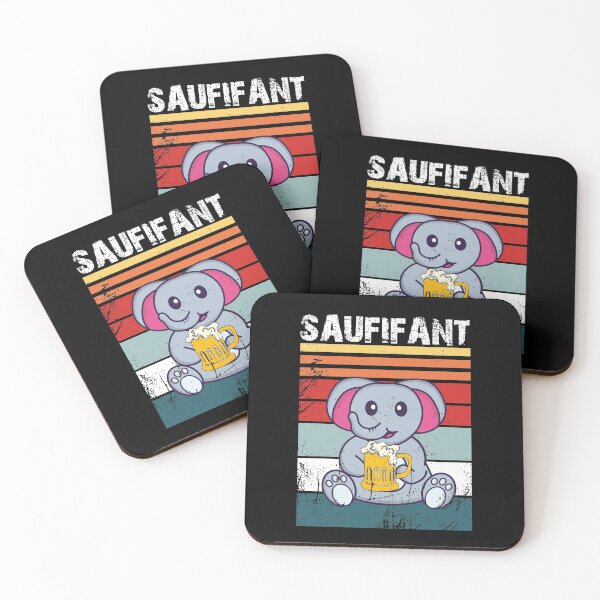 Item preview, Saufifant drinking beer alcohol funny party elephant celebration gift idea designed and sold by Alia König.