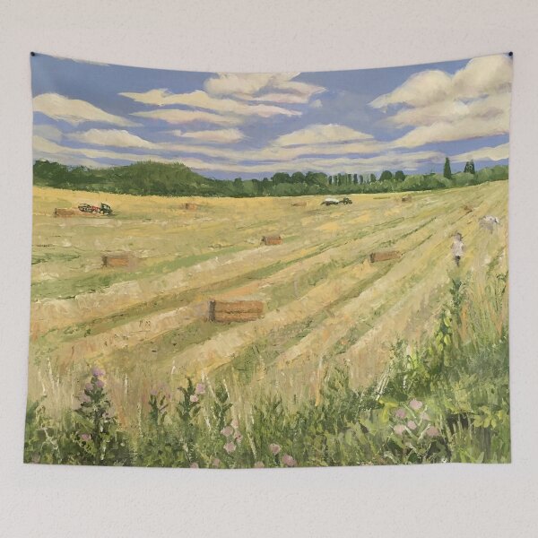 Item preview, Hay Making On The Chertsey Meads designed and sold by Sally Anne Wake Jones.