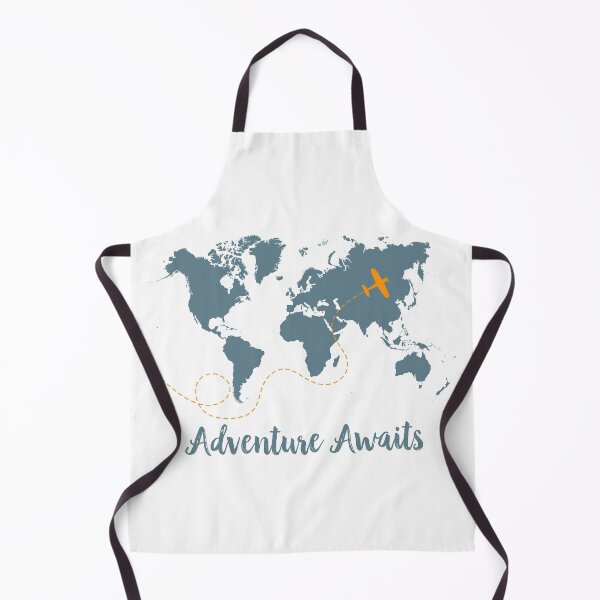 Item preview, Adventure Awaits, World Map, Airplane Decor, Inspirational Quote, Nursery Wall Art designed and sold by aenaonartwork.