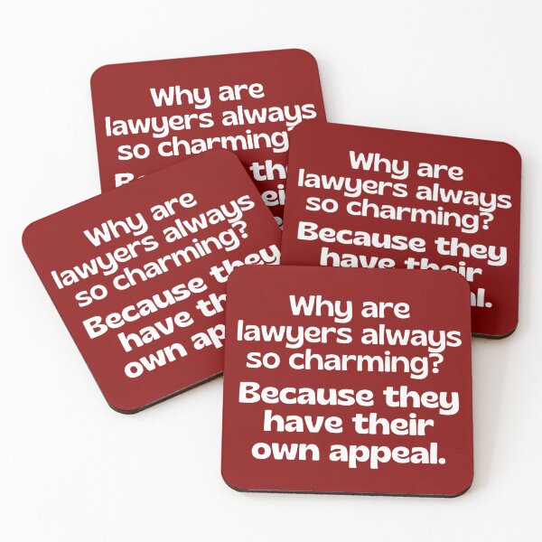 Item preview, Lawyer joke/pun - funny lawyer gift (white/grey) #7 designed and sold by PickaSticka.