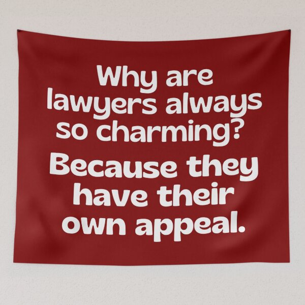 Item preview, Lawyer joke/pun - funny lawyer gift (white/grey) #7 designed and sold by PickaSticka.