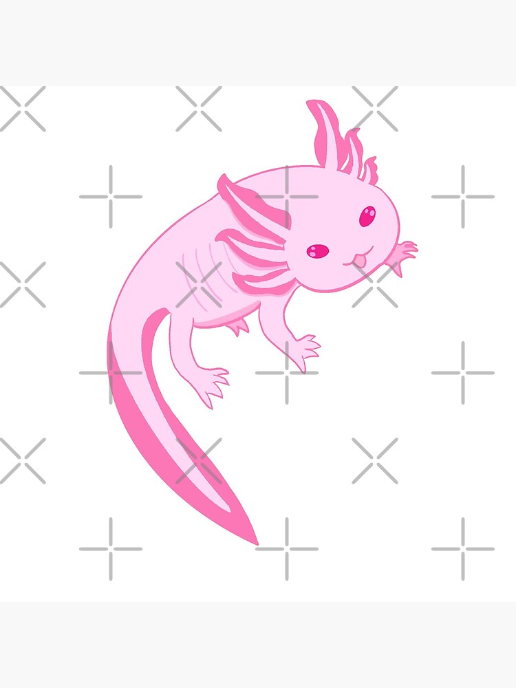Pink Axolotl Print Personalised Gifts, Leucistic Axolotl Gifts