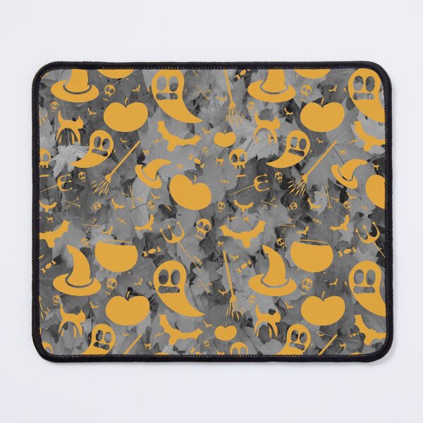 Item preview, Cute Halloween Pattern with all Your Favourite Halloween Icons and a Fall Leaf Background. designed and sold by UrTops.
