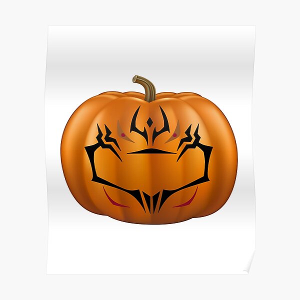 halloween-pumpkin-with-ryomen-sukuna-s-face-tattoos-from-jujutsu