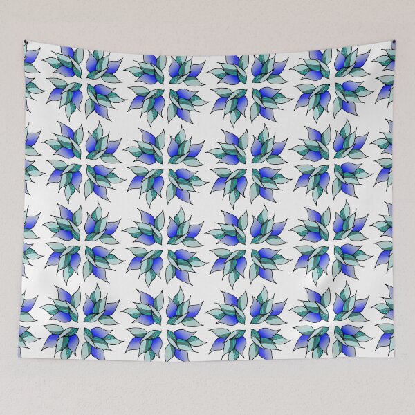 Item preview, Blue Graphic flower inspired  designed and sold by HaileyDs.